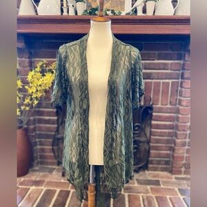 NWT Crazy Train Short Sleeve Open Lace Duster OSFM